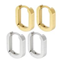 Huggie Orecchino ad anello, 304 acciaio inox, per la donna, nessuno, 11x14x3mm, Venduto da coppia