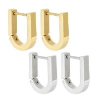 Huggie Orecchino ad anello, 304 acciaio inox, per la donna, nessuno, 12x15x3mm, Venduto da coppia