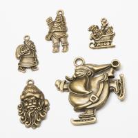 Zinc Alloy Christmas Pendants Santa Claus antique bronze color plated vintage & DIY nickel lead & cadmium free Approx Sold By Bag