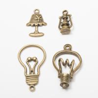 Zink-Aluminium-Anhänger, Zinklegierung, Lampe, antike Bronzefarbe plattiert, Vintage & DIY, keine, frei von Nickel, Blei & Kadmium, ca. 100PCs/Tasche, verkauft von Tasche