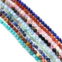 Mišrios Gemstone beads, Brangakmenis, Turas, Pasidaryk pats & įvairios medžiagos pasirinkimas & briaunotas, daugiau spalvų pasirinkimas, 6mm, Parduota už Apytiksliai 14.96 Inch Strand