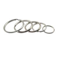 Ruostumaton teräs Split Ring, 304 Stainless Steel, Pyöreä, kiiltävä, tee-se-itse & Unisex & erikokoisia valinnalle, alkuperäinen väri, Myymät PC