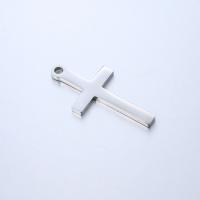 Nerezová ocel Cross Přívěsky, 304 Stainless Steel, Kříž, lesklý, módní šperky & DIY, Původní barva, 13x26mm, 10PC/Bag, Prodáno By Bag