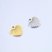 Cruach dhosmálta Croí pendants, 304 Cruach dhosmálta, jewelry faisin & DIY, dathanna níos mó le haghaidh rogha, 10x10mm, 5ríomhairí pearsanta/Mála, Díolta De réir Mála