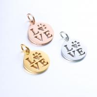 Stainless Steel Pendants 304 Stainless Steel polished fashion jewelry & DIY & hollow Sold By Bag