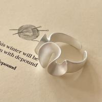 925 sterling zilver Manchet Finger Ring, verstelbaar & voor vrouw & frosted, zilver, Maat:6, Verkocht door PC