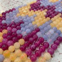 Blandet Gemstone perler, Natursten, Runde, du kan DIY, blandede farver, Solgt Per Ca. 38 cm Strand