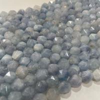 Aquamarin Perle, Star Cut Faceted & DIY, blau, verkauft per ca. 38 cm Strang