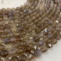 Φυσικά Χάντρες Γκρι Αχάτης, Star Cut Faceted & DIY, καφέ, Sold Per Περίπου 38 cm Strand