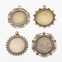 Zinc Alloy vedhæng Cabochon Setting, antik bronze farve forgyldt, Vintage & du kan DIY, flere farver til valg, nikkel, bly & cadmium fri, Ca. 100pc'er/Bag, Solgt af Bag