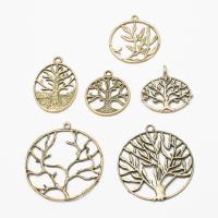 Zinc Alloy Pendler, Tree of Life, antik bronze farve forgyldt, Vintage & du kan DIY, flere farver til valg, nikkel, bly & cadmium fri, Ca. 100pc'er/Bag, Solgt af Bag