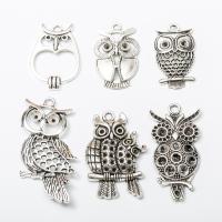 Zink Alloy Animal Hängen, Owl, antik silver pläterad, Vintage & DIY, fler färger för val, nickel, bly och kadmium gratis, Ca 200PC/Bag, Säljs av Bag