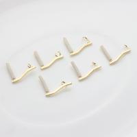 Zinc Alloy oorbel component, gold plated, DIY, gouden, nikkel, lood en cadmium vrij, 6x19mm, Verkocht door PC