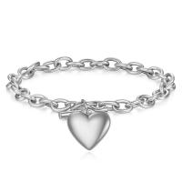 Titanium Steel Bracelet Heart plated for woman Length 7.09 Inch Sold By PC