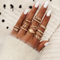 Zinklegering Ring Set, Zinc Alloy, gold plated, 13 stuks & mode sieraden & voor vrouw, gouden, nikkel, lood en cadmium vrij, Verkocht door Stel