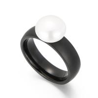 Edelstahl Ringe, 304 Edelstahl, mit Muschel, rund, plattiert, unisex & verschiedene Größen vorhanden, keine, 10mm,6mm, verkauft von PC