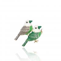 Enamel Brooch Zinc Alloy Bird plated Unisex nickel lead & cadmium free Sold By Lot