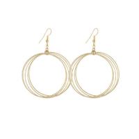 Sinc Alloy Earrings, Donut, plátáilte, do bhean, dathanna níos mó le haghaidh rogha, 65mm, Díolta De réir Péire