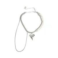 Collar de perlas de plástico, aleación de zinc, con Perlas plásticas, con 1.97inch extender cadena, Joyería & para mujer, libre de níquel, plomo & cadmio, longitud aproximado 14.41 Inch, Vendido por UD