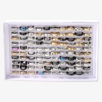 Titanium ringen, Titanium Staal, uniseks, gemengde kleuren, 17mm, 100pC's/box, Verkocht door box