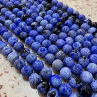 agate feu goutte, Rond, poli, DIY, bleu, Vendu par Environ 38 cm brin