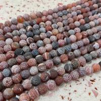 Natural Effloresce Agate Beads Round DIY & frosted mixed colors Sold Per Approx 38 cm Strand