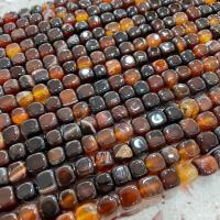 Natural Miracle Agate Beads Square polished DIY mixed colors 8mm Sold Per Approx 38 cm Strand