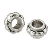 Zink Alloy Spacer Pärlor, DIY & svärta, ursprungliga färgen, 7x12x12mm, Hål:Ca 6mm, 100PC/Lot, Säljs av Lot