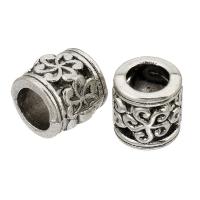 Zink Alloy Spacer Pärlor, Rund, DIY & svärta, ursprungliga färgen, 9.50x9x9mm, Hål:Ca 6mm, 100PC/Lot, Säljs av Lot