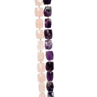 Smíšené Gemstone Korálky, Přírodní kámen, s Seedbead, DIY & tváří, více barev na výběr, 25x25mm, Prodáno za Cca 47 cm Strand