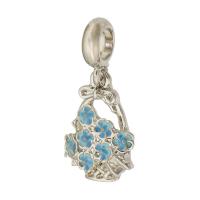 European stile Zinc Alloy pendenti, lega in zinco, Cesto di fiori, placcato color argento, DIY & smalto, argento, assenza di nichel,piombo&cadmio, 30x13x5mm, Foro:Appross. 5mm, Venduto da PC