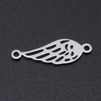 Stainless Steel Connector 201 Stainless Steel Feather Vacuum Ion Plating fashion jewelry & polished & DIY & Unisex Sold By Bag