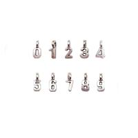 Zink-Aluminium-Anhänger, Zinklegierung, silberfarben plattiert, DIY & gemischt, frei von Nickel, Blei & Kadmium, 3x8mm, 10PaarePärchen/setzen, verkauft von setzen