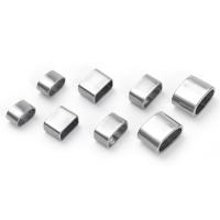 304 roestvrij staal Slider Beads, silver plated, DIY & verschillende grootte voor keus, zilver, 100pC's/Bag, Verkocht door Bag