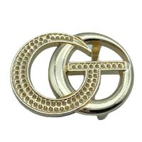 Zinc Alloy Læder Band Lås, guldfarve belagt, guld, nikkel, bly & cadmium fri, 44x32x3mm,25mm, Solgt af PC