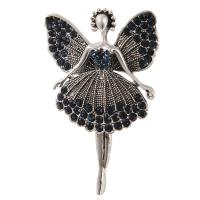 Broche de strass, alliage de zinc, papillon, Placage, pour femme & émail & avec strass, protéger l'environnement, sans nickel, plomb et cadmium, 41x62mm, 10PC/lot, Vendu par lot