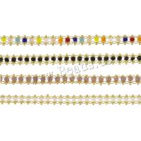 Messing bal ketting, gold plated, DIY, meer kleuren voor de keuze, 6.50x3mm, 10m/Lot, Verkocht door Lot