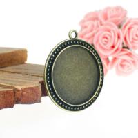 Zinc Alloy Pendant Cabochon Setting antique bronze color 39mm Sold By PC