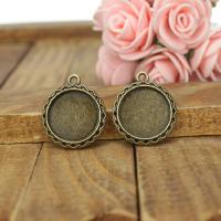 Zinc Alloy Pendant Cabochon Setting antique bronze color 19mm Sold By PC