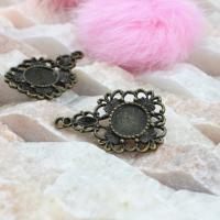 Zinc Alloy Pendant Cabochon Setting antique bronze color Sold By PC