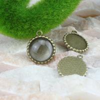 Zinc Alloy Pendant Cabochon Setting antique bronze color 20mm Sold By PC