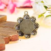 Zinc Alloy Pendant Cabochon Setting antique bronze color 20mm Sold By PC