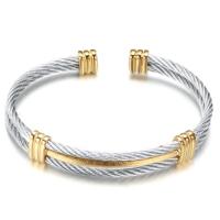 304 rozsdamentes acél Cuff Bangle, egynemű, több színt a választás, 74x10mm, Által értékesített PC