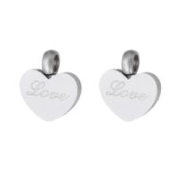 Stainless Steel Heart Pendants 304 Stainless Steel fashion jewelry original color Approx 1mm Sold By PC