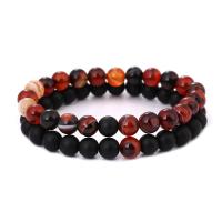 Gemstone Bracciali, Pietra naturale, with filo elastico, Cerchio, 2 pezzi & gioielli di moda & materiali diversi per la scelta & unisex, nessuno, 8mm, Lunghezza Appross. 19 cm, Venduto da set