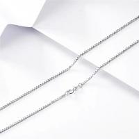 Titanium Staal Ketting Chain, Stick, silver plated, verschillende lengte voor keuze & uniseks & verschillende grootte voor keus, zilver, Verkocht door PC