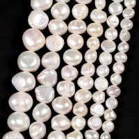 Keishi odlad sötvattenspärla pärlor, Freshwater Pearl, DIY, vit, Såld Per Ca 38 cm Strand