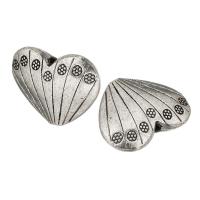 Zinc Alloy Heart Beads DIY & blacken original color Approx 2mm Sold By Lot