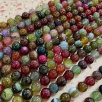 Tourmaline Couleur Agate goutte, Rond, DIY & normes différentes pour le choix, multicolore, Vendu par brin