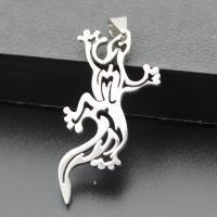 Rostfritt stål Smycken Hängen, 316 rostfritt stål, Gecko, polerad, mode smycken & DIY & Unisex, ursprungliga färgen, 45x22mm, Säljs av PC